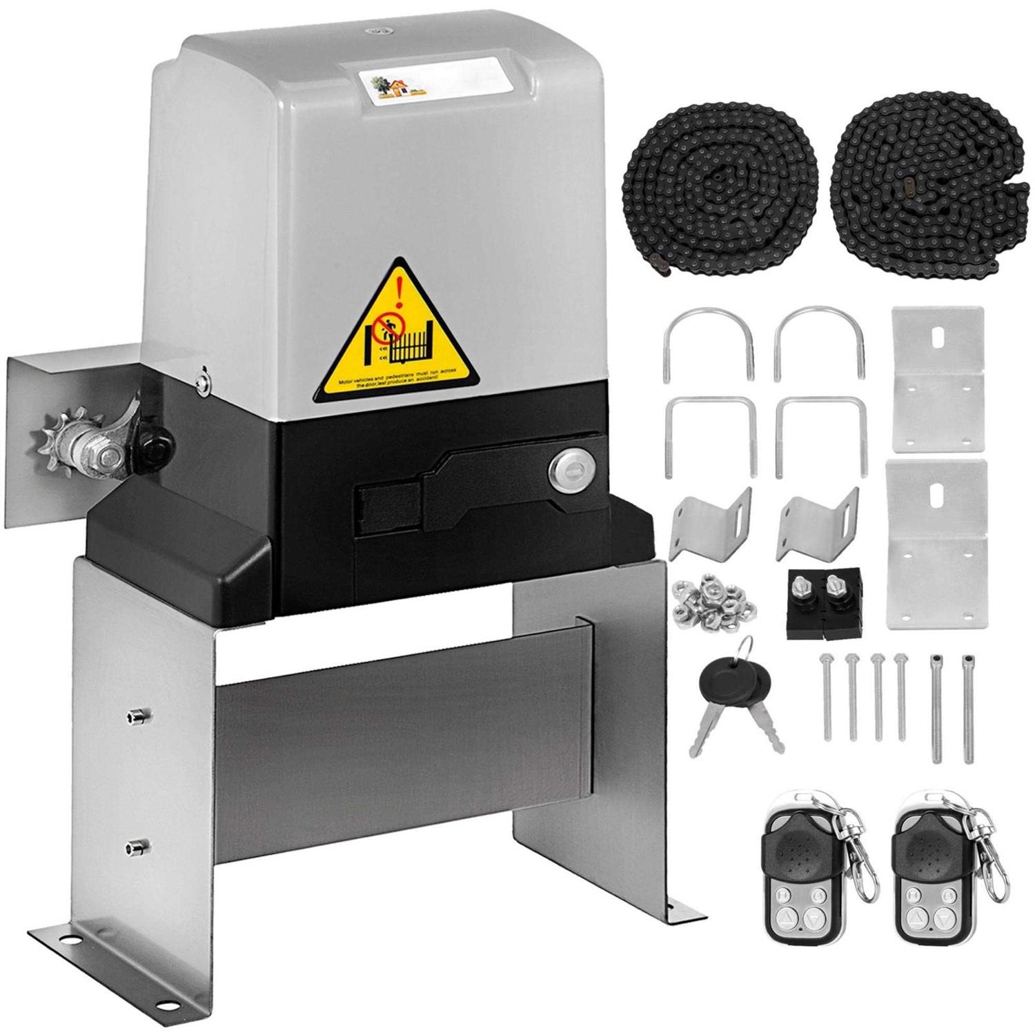 VEVOR Sliding Gate Opener Ac1400 3100lbs with 2 Remote Controls Gate Operator Hardware Kit for Security AC1400PYLLJ000001V1 - Cheap Fitting