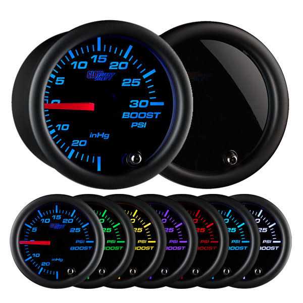 GlowShift Tinted 7 Color PSI Turbo Boost / Vacuum Gauge Kit - Cheap Fitting