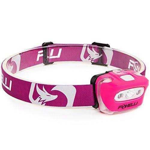 Foxelli LED Headlamp Flashlight for Adults & Kids Running Camping Hiking Head Lamp with White & Red Light - Cheap Fitting