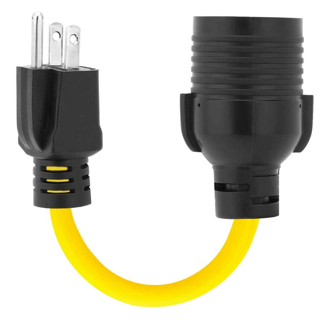 Nema 5-15P male L14-30R Female Power Adapter Cord,Household 15Amp to Generator Lock In 30Amp Adapter Cord,STW 12AWG Length= 28CM - Cheap Fitting