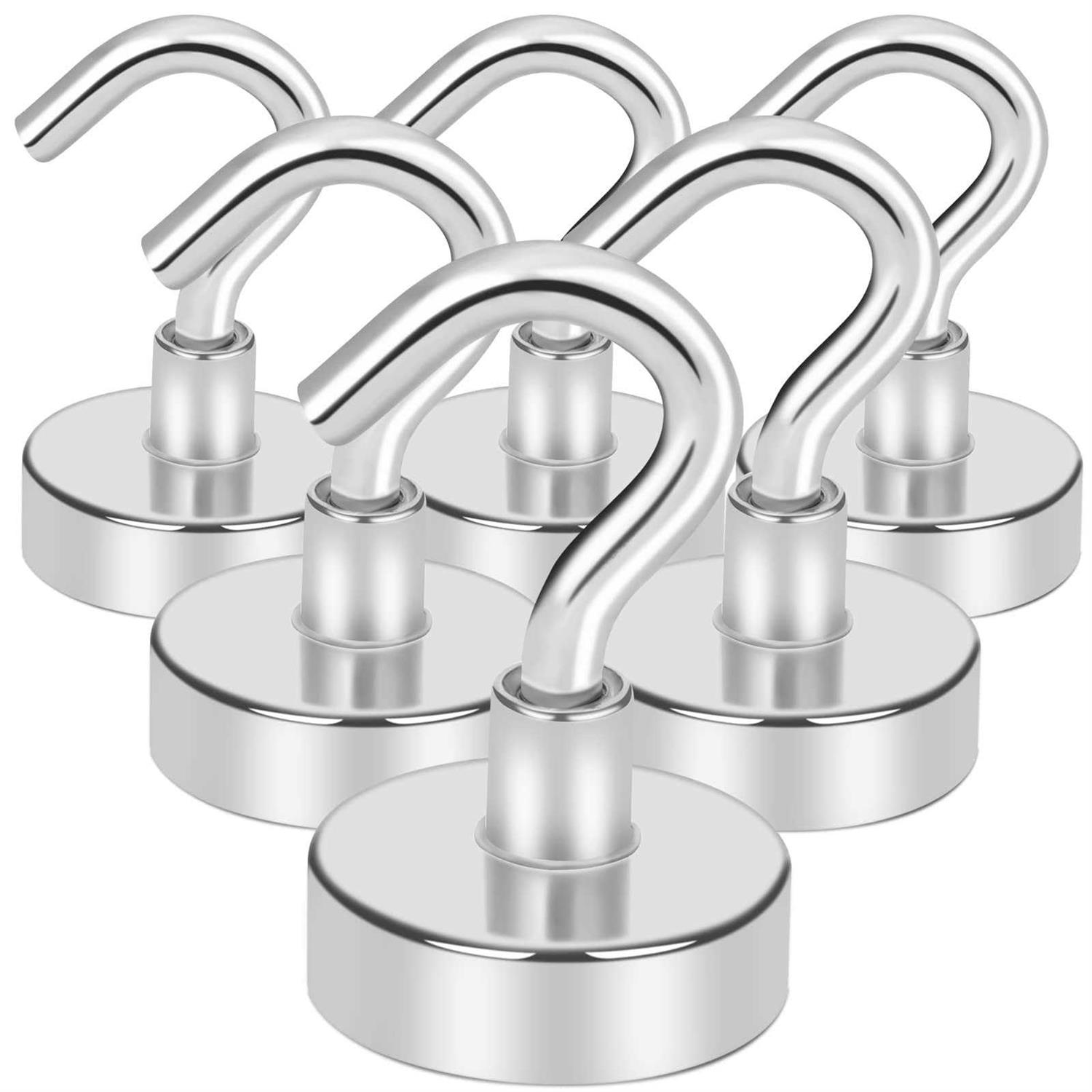 E BAVITE Magnetic Hooks 25LB for Cruise, Grill, Towel, Indoor Hanging, Kitchen, Workplace Office and Garage - Cheap Fitting