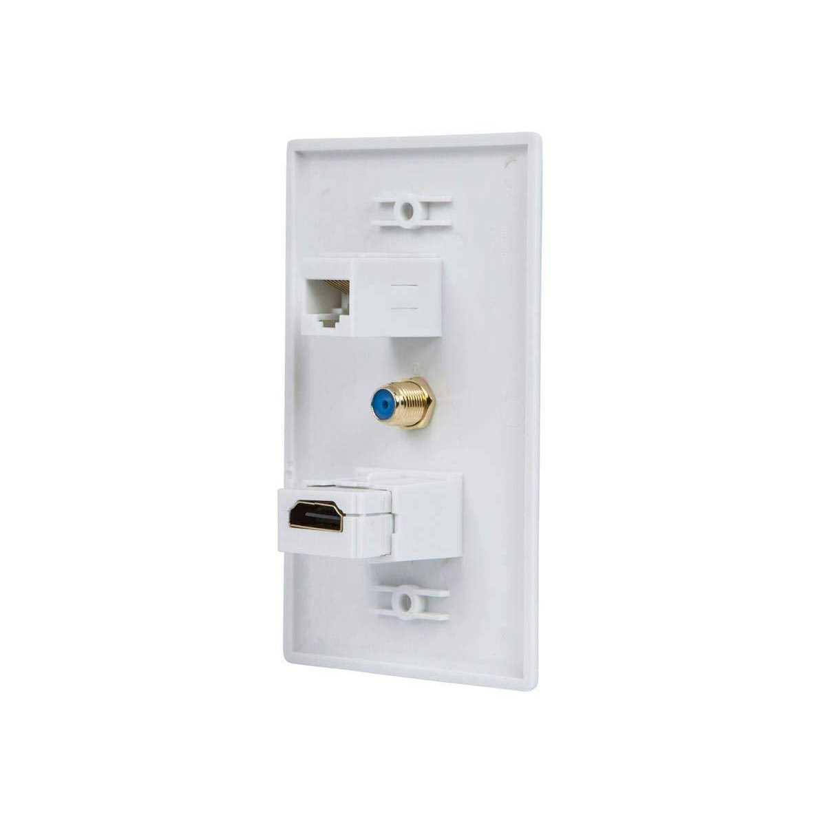 Monoprice Recessed HDMI Wall Plate with 1 HDMI F/F Adapter 12097 - Cheap Fitting