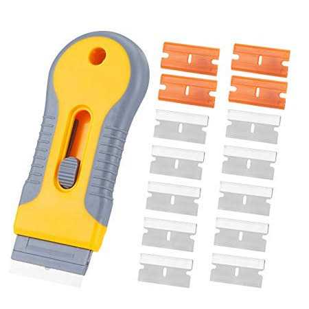 Razor Blade Scrape with 15pcs Extra Blades Scraper Tool Razor Blade Retractable - Cheap Fitting