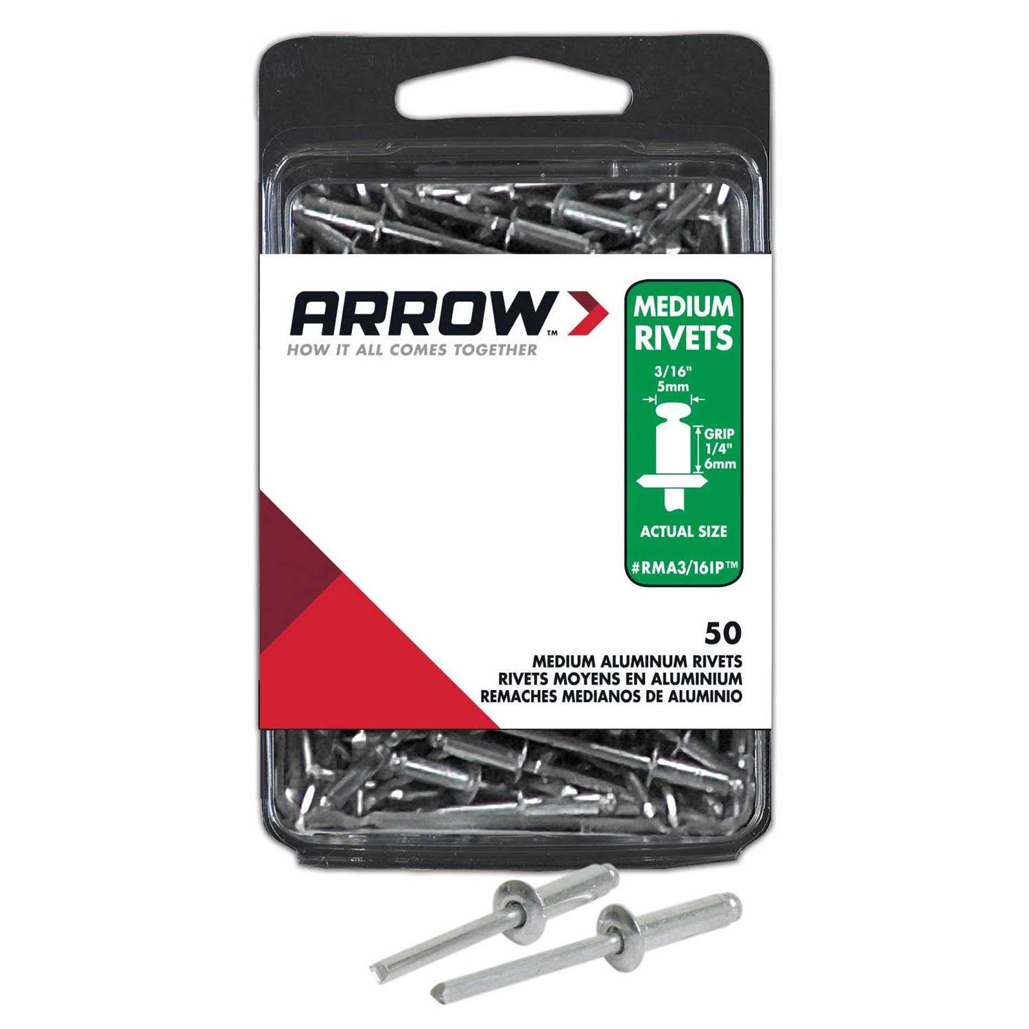 Arrow Medium Aluminum Rivet RMA3/16IP - Cheap Fitting