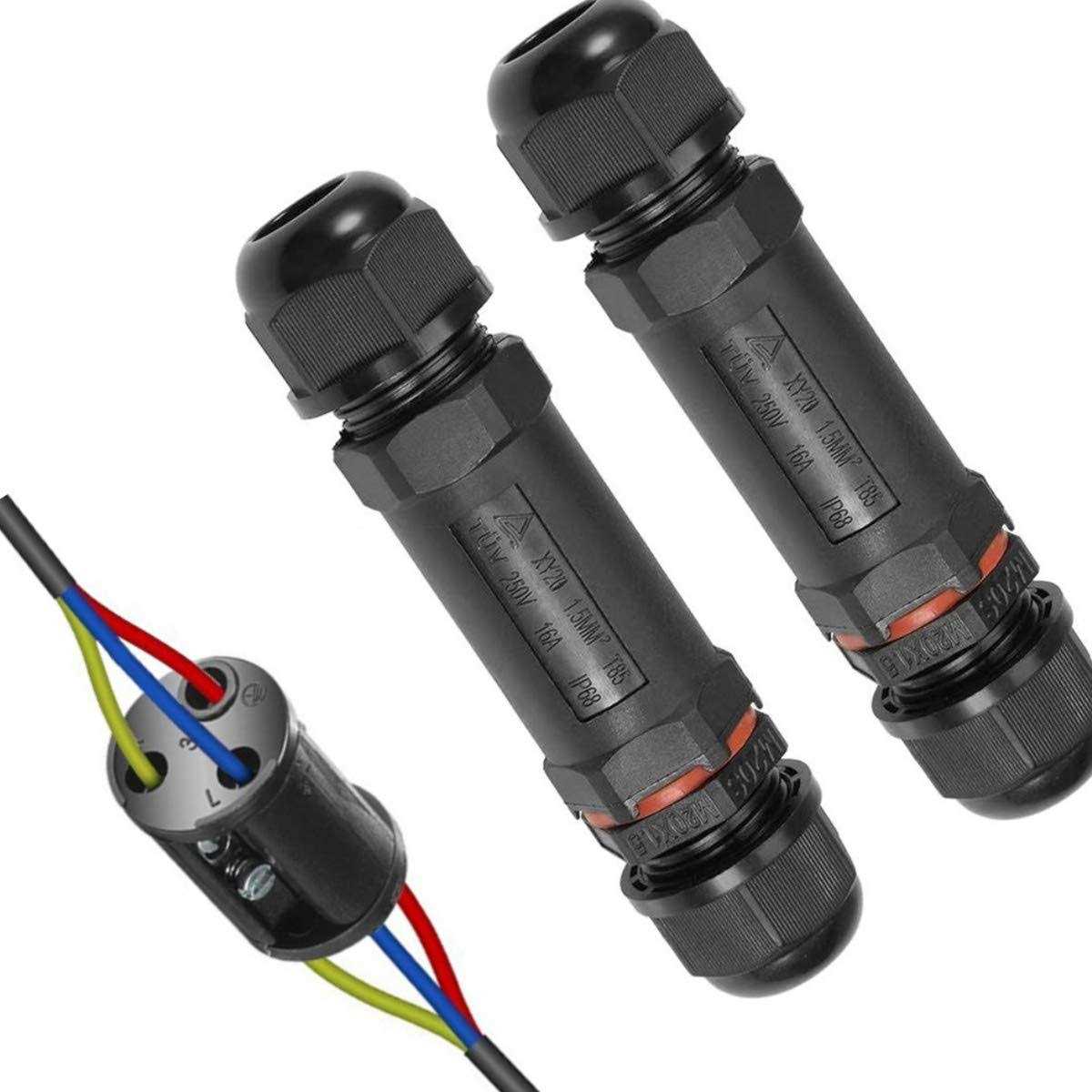 Cable Connector Waterproof IP68 3-Pole for 1-13 mm Cable Diameter - Cheap Fitting