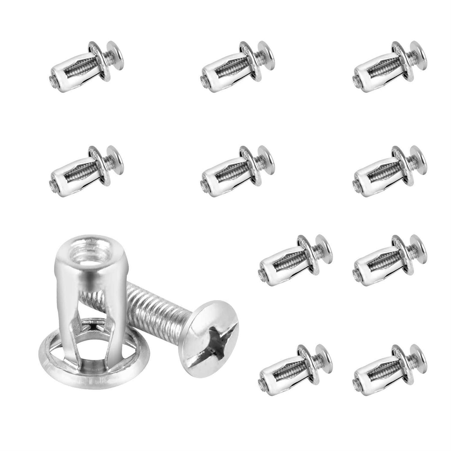 DLUGOPIS 10 Pieces Hollow Metal Cavity Fixing Hollow Door Anchor for 0-5mm Door Extra Short Hollow Wall Anchors Aluminium cladding Sheet Steel Pipe - Cheap Fitting