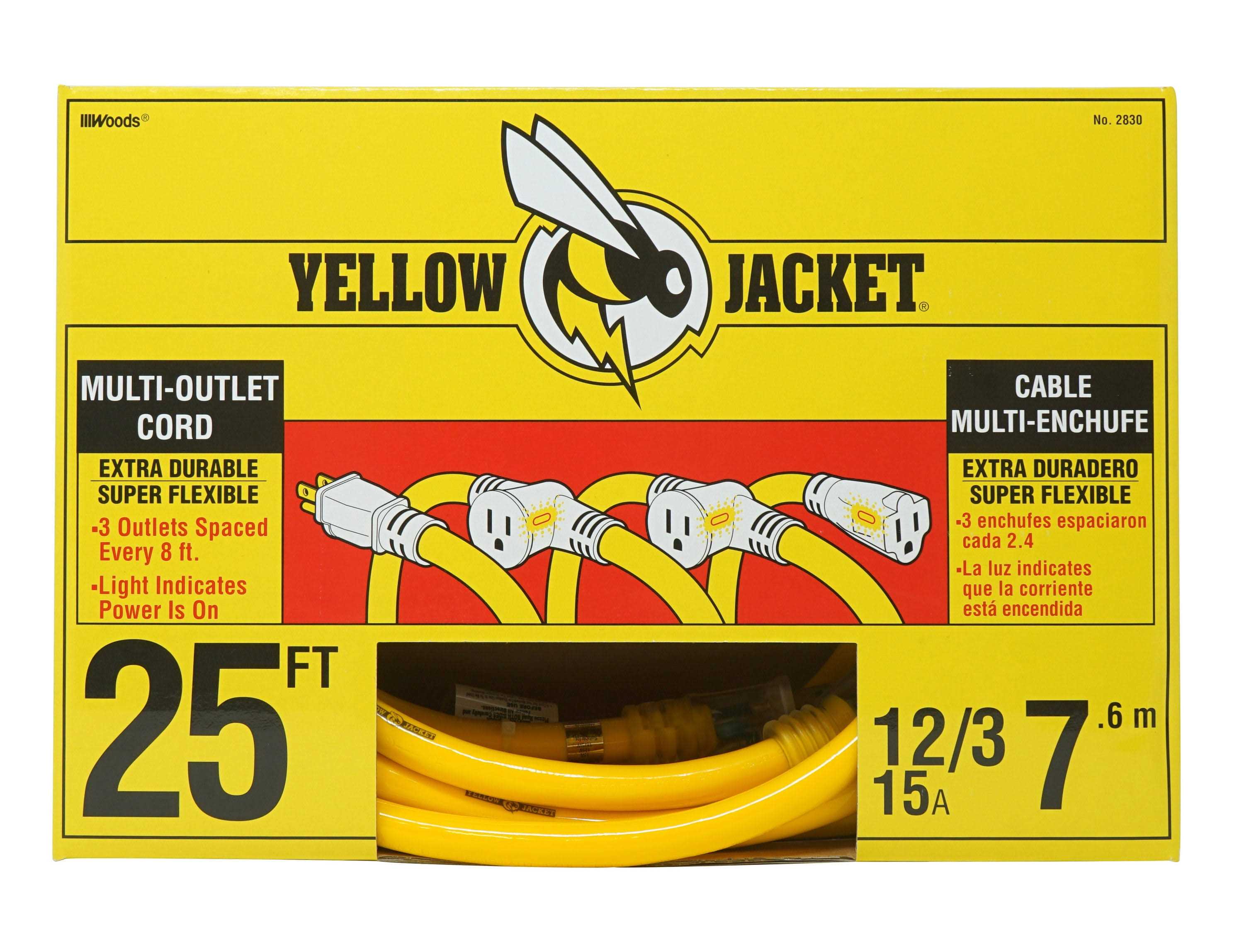 Yellow Jacket Extension Power Cord - Cheap Fitting