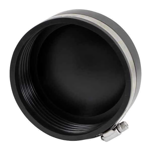 The Plumber’s Choice 1-1/2 in. Pvc Flexible Pipe Cap with Stainless Steel Clamps - Cheap Fitting