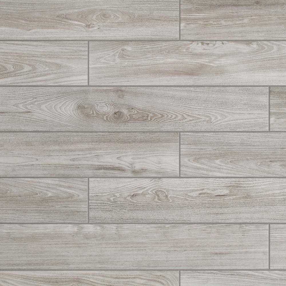 Daltile Regent Grove 6 in. x 36 in. Ash Gray Glazed Porcelain Floor and Wall Tile - Cheap Fitting