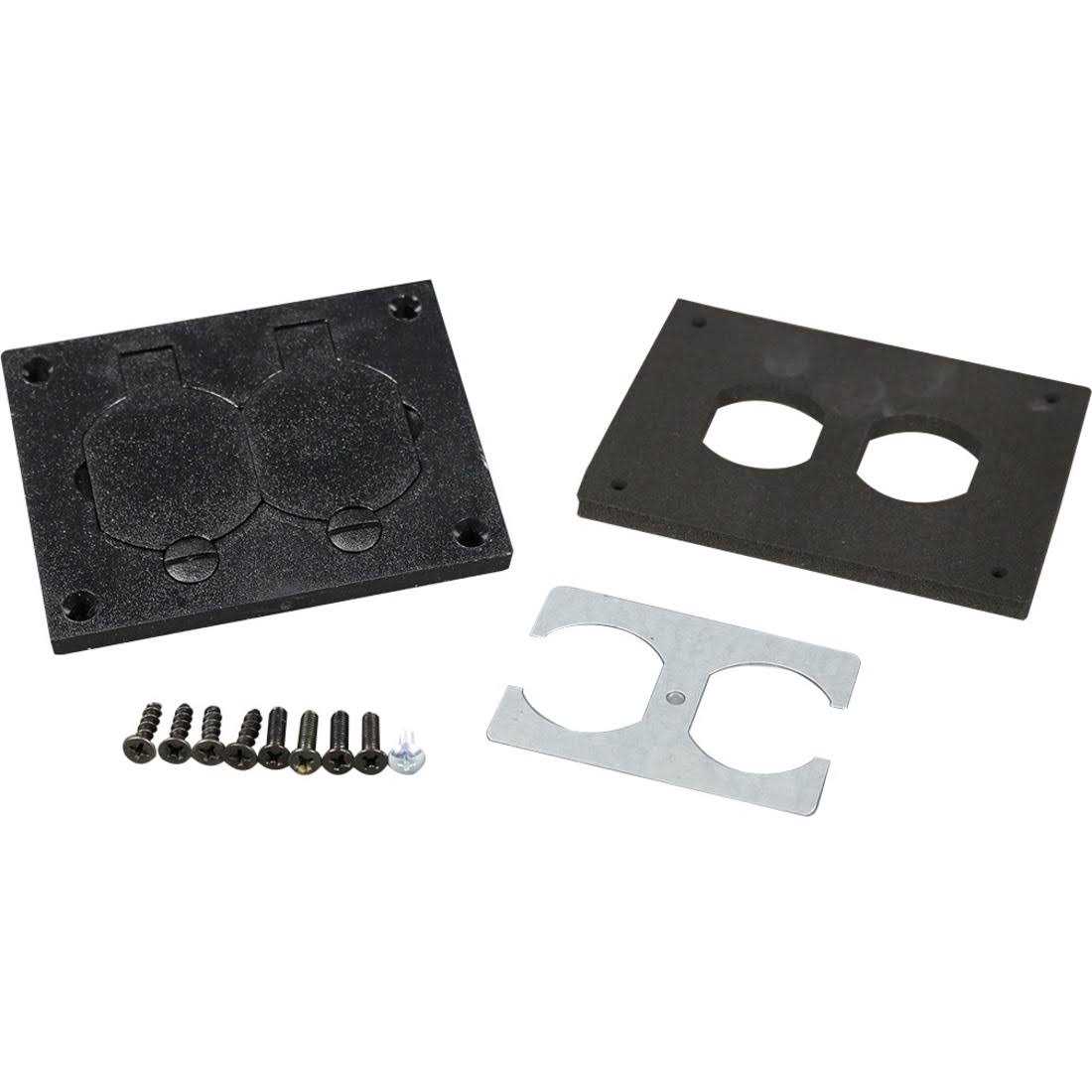 Wiremold 828PR-BLK Nonmetallic Duplex Cover Plate - Cheap Fitting