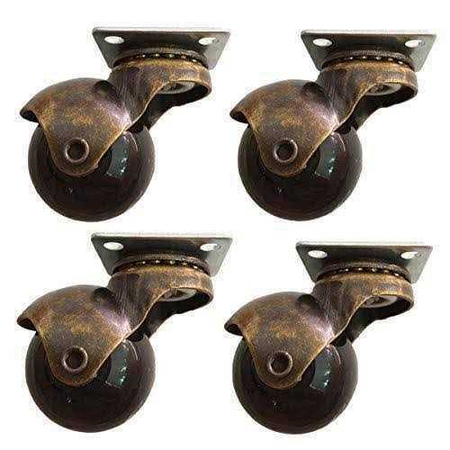 Antique Vintage 1.5 Inch Ball Casters Set of 4 with Top Plate - Cheap Fitting
