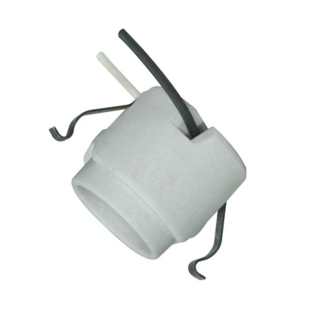 Satco 80-1263 Keyless Porcelain Socket With Rim And Double Snap-In Clip - Cheap Fitting