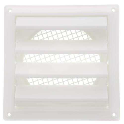 Lambro Industries 6 in. Louvered Air Intake Vent White 606W - Cheap Fitting