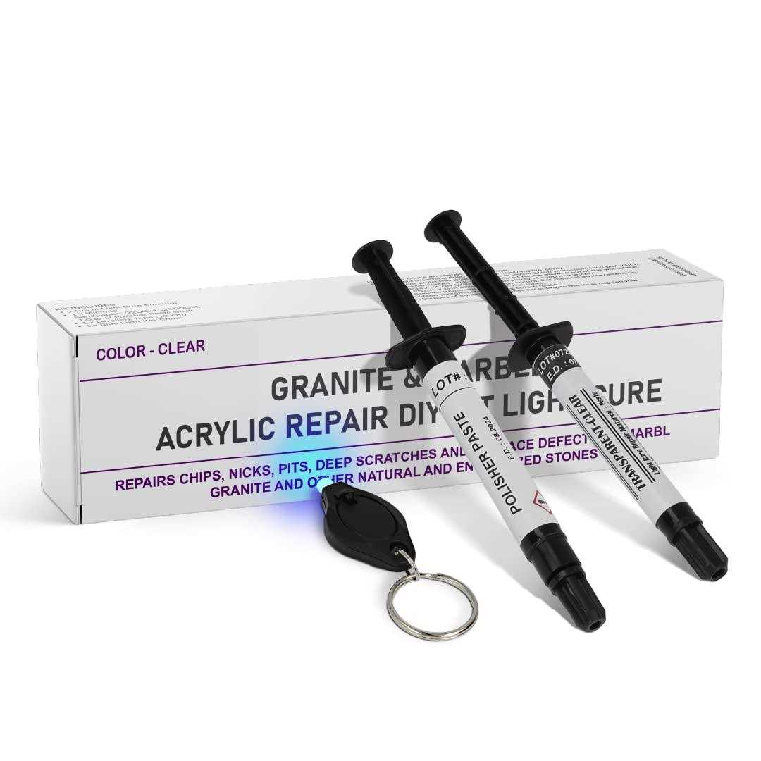 HOME REPAIR KITS Granite Marble Quartz & Acrylic Repair Kit Suitable for Most Repairs I Also for Tile - Cheap Fitting