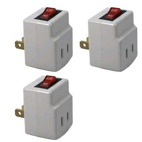 Bindmmaster 2 Prong Single Port Power Adapter with Red Light Indicator On/off Switch to be Energy Saving - Cheap Fitting