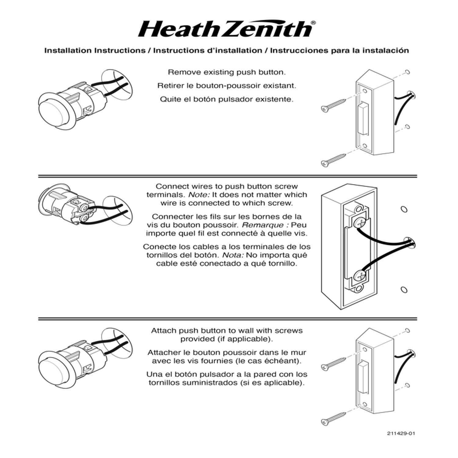 Heath/Zenith Wireless Plug-In Door Chime Kit - Cheap Fitting
