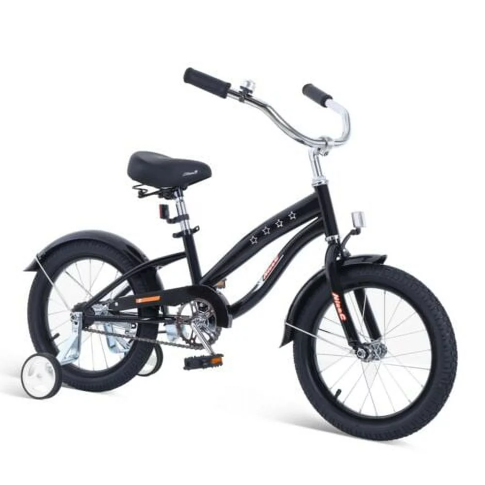 Nice C Kids Bike with Coaster Brake and Training Wheels, Boys Girls 12 14 16 18 20 inch (12 inch Black) - Cheap Fitting