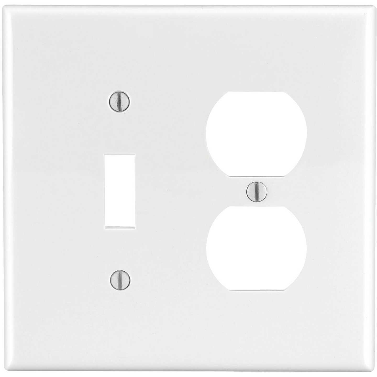 Leviton White 2 Gang Thermoplastic Nylon Duplex/Toggle Wall Plate 1 - Cheap Fitting