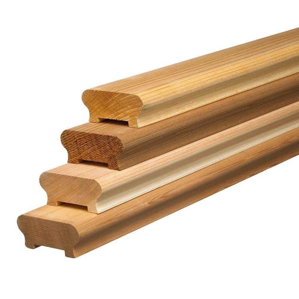 2 in. x 4 in. x 6 ft. Cedar Moulded Rail - Cheap Fitting
