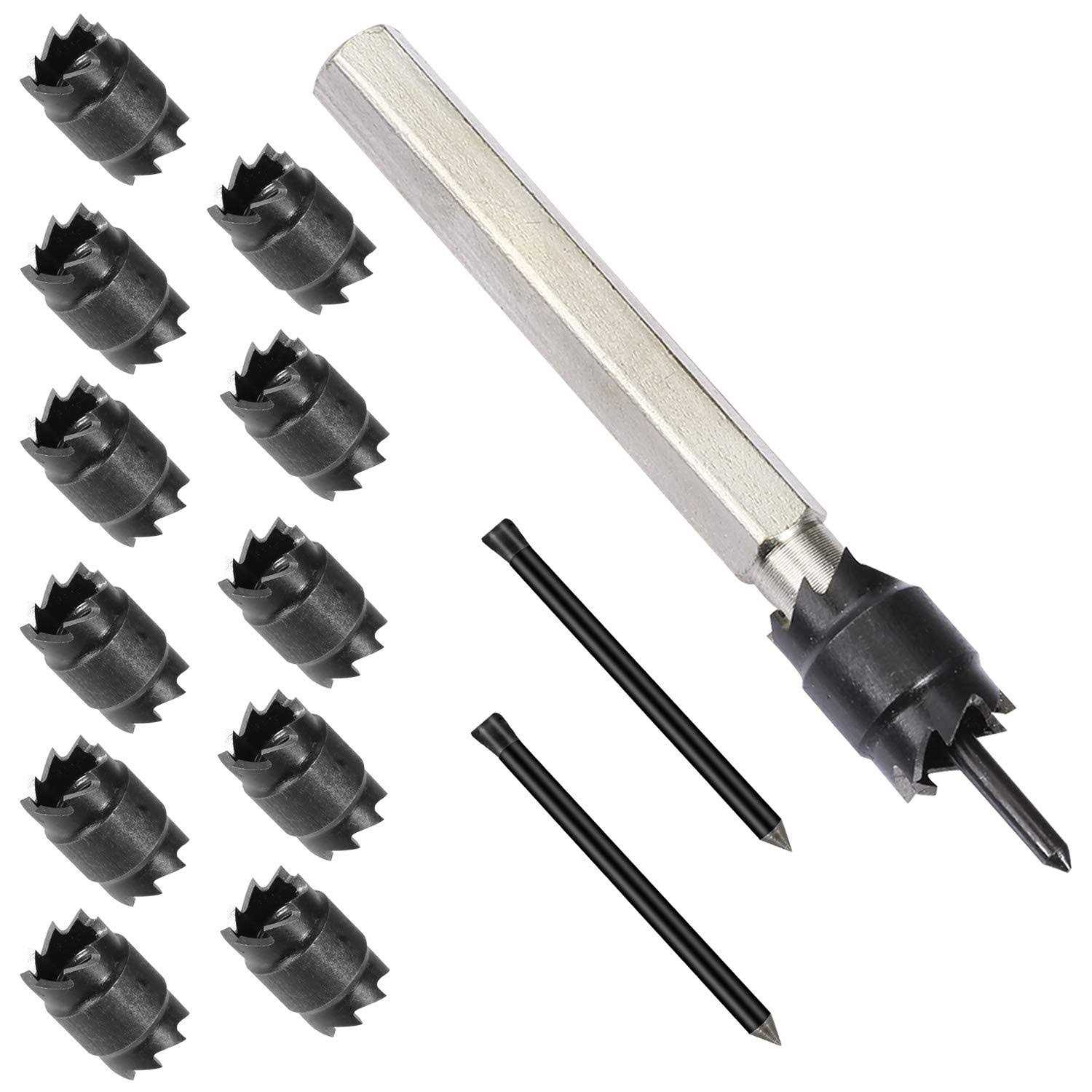 14-pack Spot Weld Cutter Sets Double Sided 3/8 HSS Spot Weld Cutter Remover Drill Bits Hex Sheet Metal Hole Cutter Remover for Power Drill Spot - Cheap Fitting