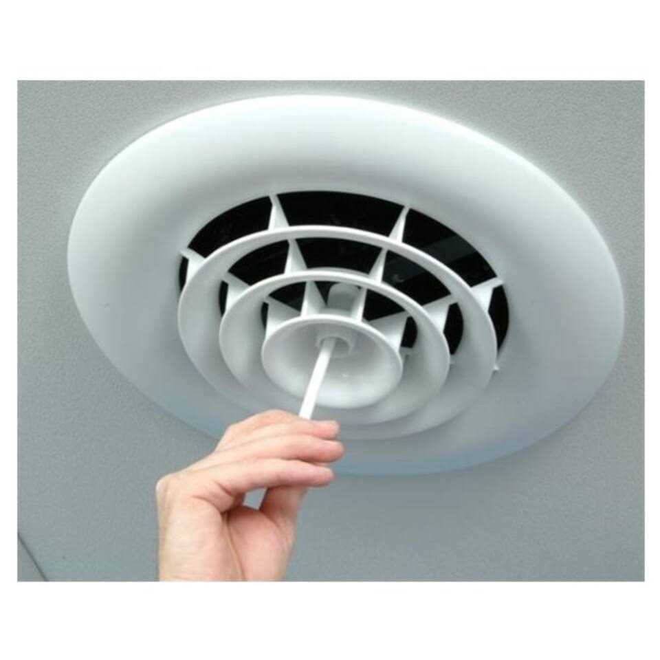 Havaco Quick Connect HT-GB-R1BD White Round Ceiling Diffuser and 8 in. Boot with Butterfly Damper - Cheap Fitting