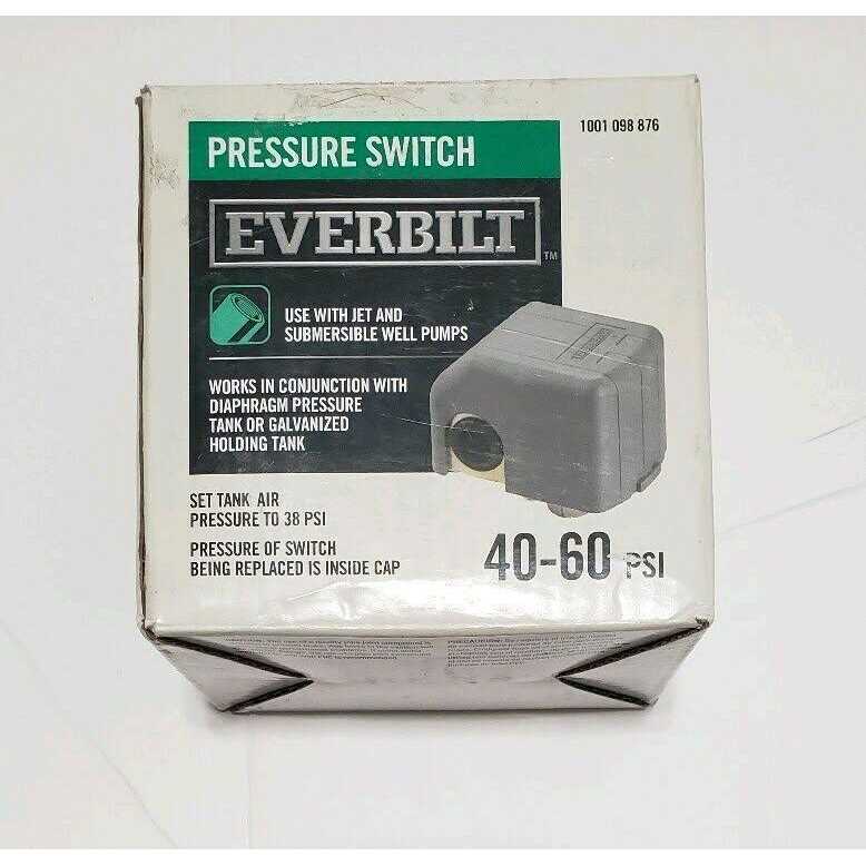 Everbilt 40/60 Pressure Switch for Well Pumps - Cheap Fitting