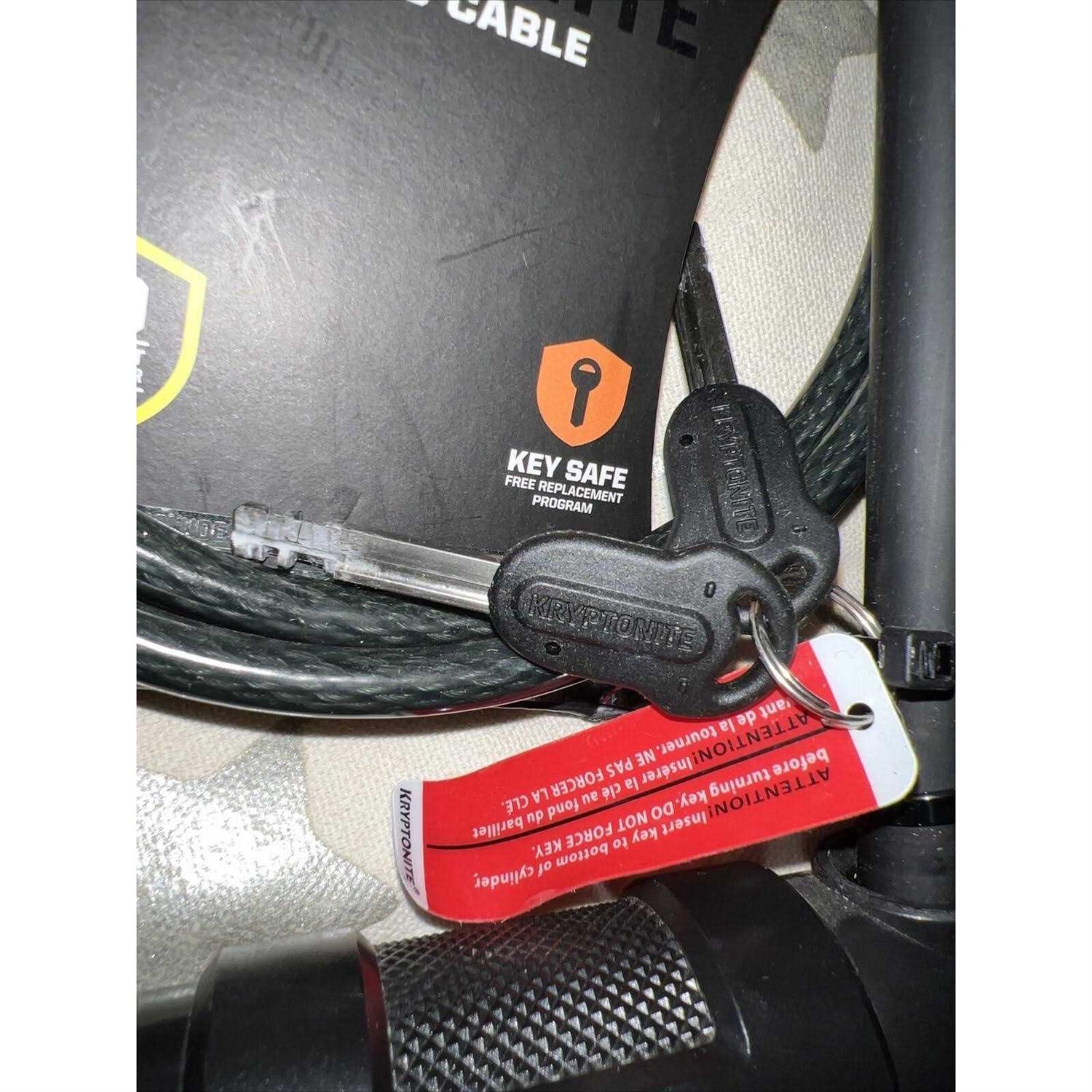 Kryptonite Mini 12mm U-Lock Bicycle Lock & 8mm Looped Bike Security Cable - Cheap Fitting