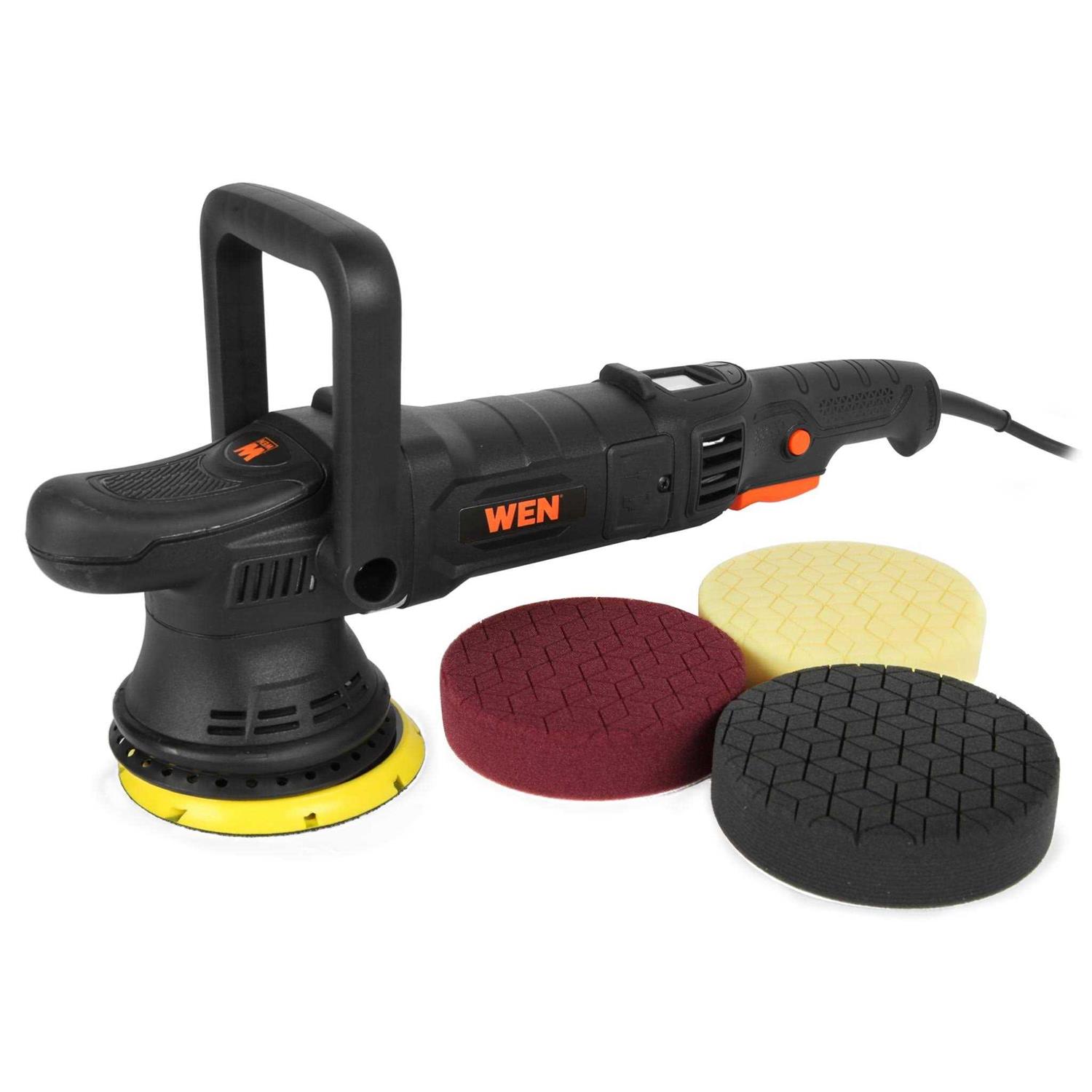 WEN Dual Action Polisher, 5-Inch Professional Grade, 8-Amp with Paddle Switch, 15mm Throw and LED Display - Cheap Fitting