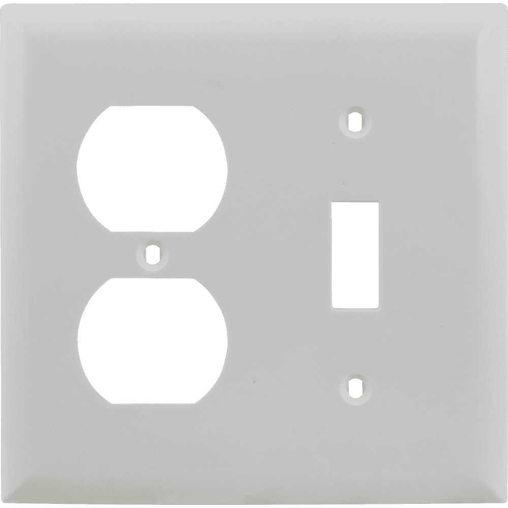 Hyper Tough Hypertough Wallplate Duplex Outlet/Single Toggle Switch 52714 - Cheap Fitting