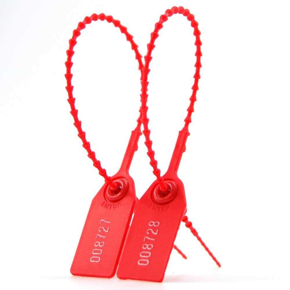Leadseals 100 Plastic Tamper Seals Zip Ties For Fire Extinguishers Pull Tite Security Tags Numbered Disposable Self-locking Tie 250mm Length - Cheap Fitting