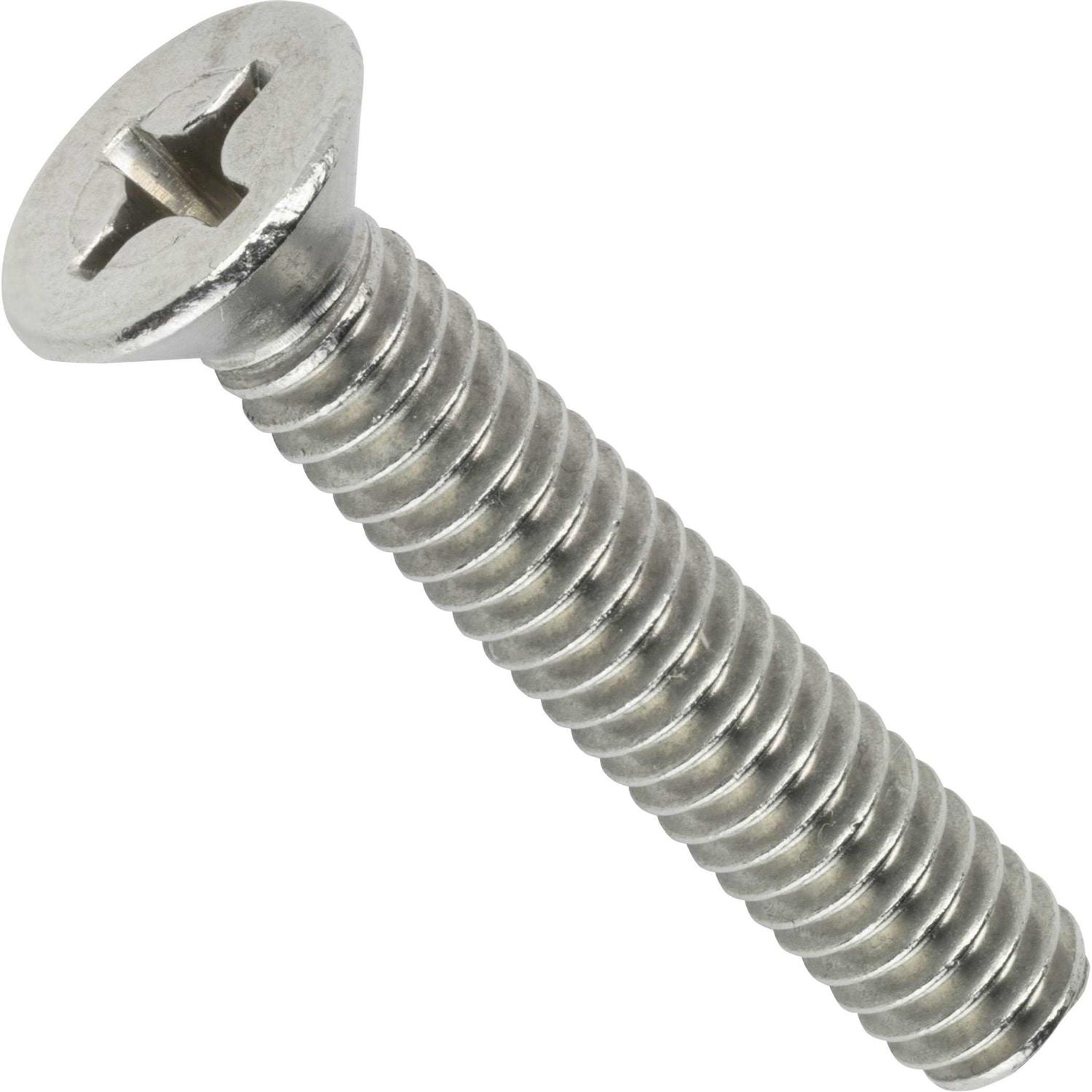 Fastenere.com Phillips Flat Head Machine Screws Stainless Steel 18-8 Qty - Cheap Fitting