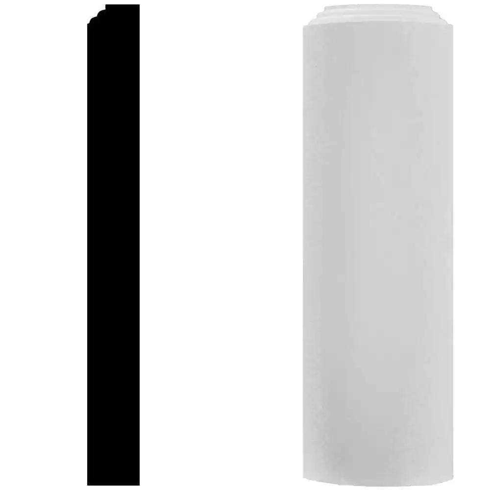 HOUSE OF FARA 3/4 in. x 3/4 in. x 7 in. MDF Radius Baseboard Block Moulding - Cheap Fitting