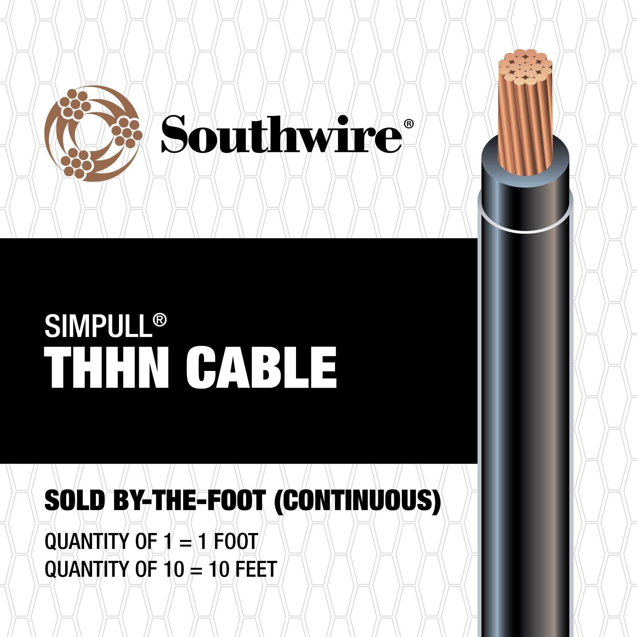 Southwire SIMpull 3/0-AWG Stranded Black Copper Thhn Wire 20507045 - Cheap Fitting
