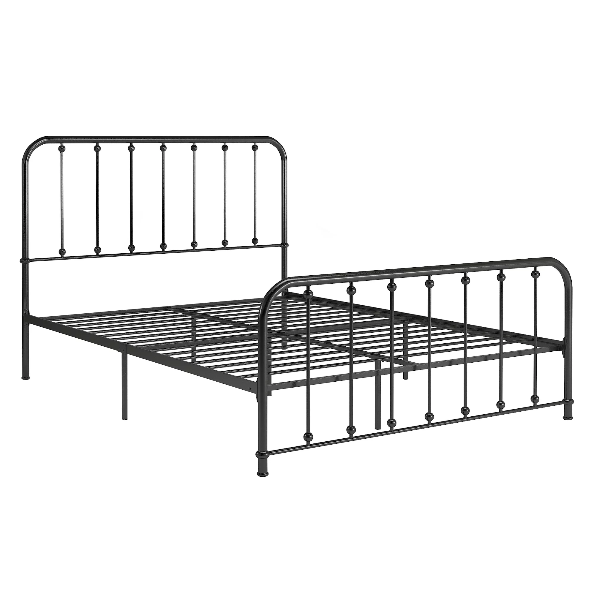 Weston Home Montgomery Spindle Metal Platform Full Bed, White - Cheap Fitting