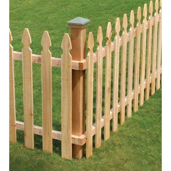 Outdoor Essentials 5/8 in. x 3-1/2 in. x 3-1/2 ft. Western Red Cedar French Gothic Fence Picket - Cheap Fitting