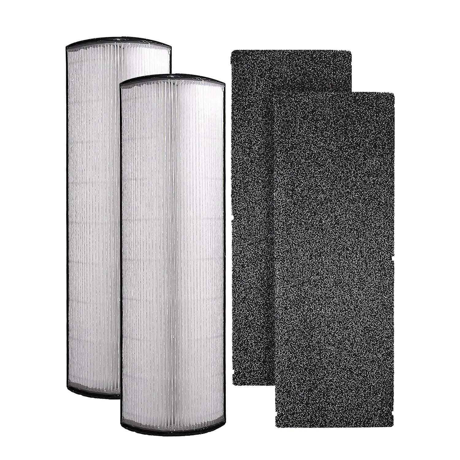 2-in-1 True HEPA Air Cleaner Filter Replacement + Carbon Layer Compatible with PEAIRTWR PureZone Elite Tower Air Cleaner - Cheap Fitting