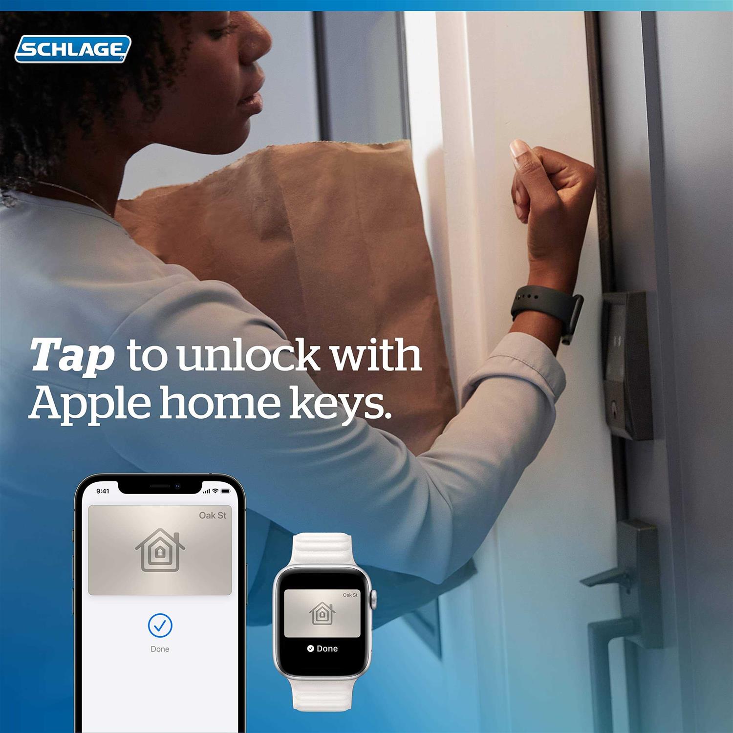 Schlage BE499WB 622 Encode Plus WiFi Deadbolt Smart Lock with Apple Home Key - Cheap Fitting