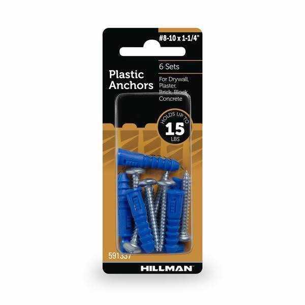 Hillman Ribbed Plastic Anchor Screws - Cheap Fitting