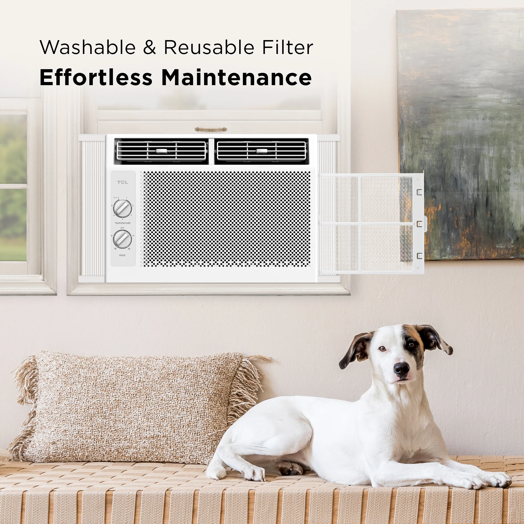 TCL 5,000 BTU Mechanical Window Air Conditioner, White, W5WM-3 - Cheap Fitting