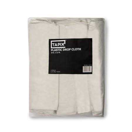 Painters Plastic Drop Cloth 6 Pack 9×12 Feet Plastic Tarp Dust Cover - Cheap Fitting