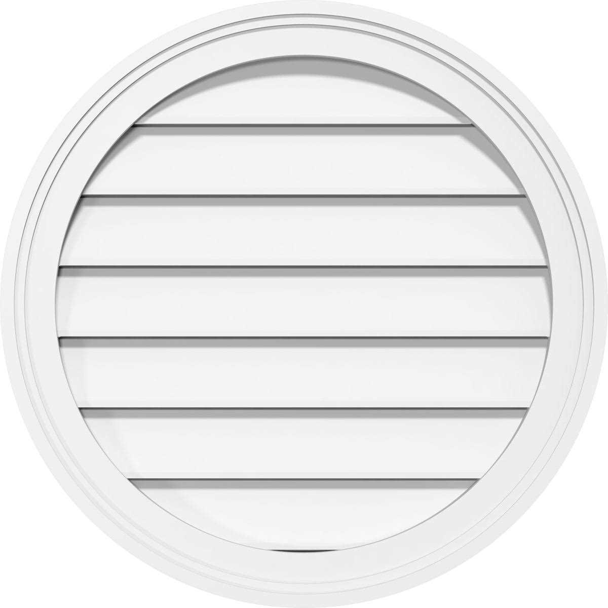 Ekena Millwork Round Surface Mount PVC Gable Vent GVPR - Cheap Fitting