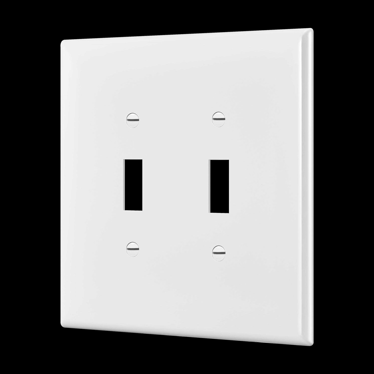 Enerlites Double Toggle Switch Cover Two Gang Light Switch Wall Plate - Cheap Fitting