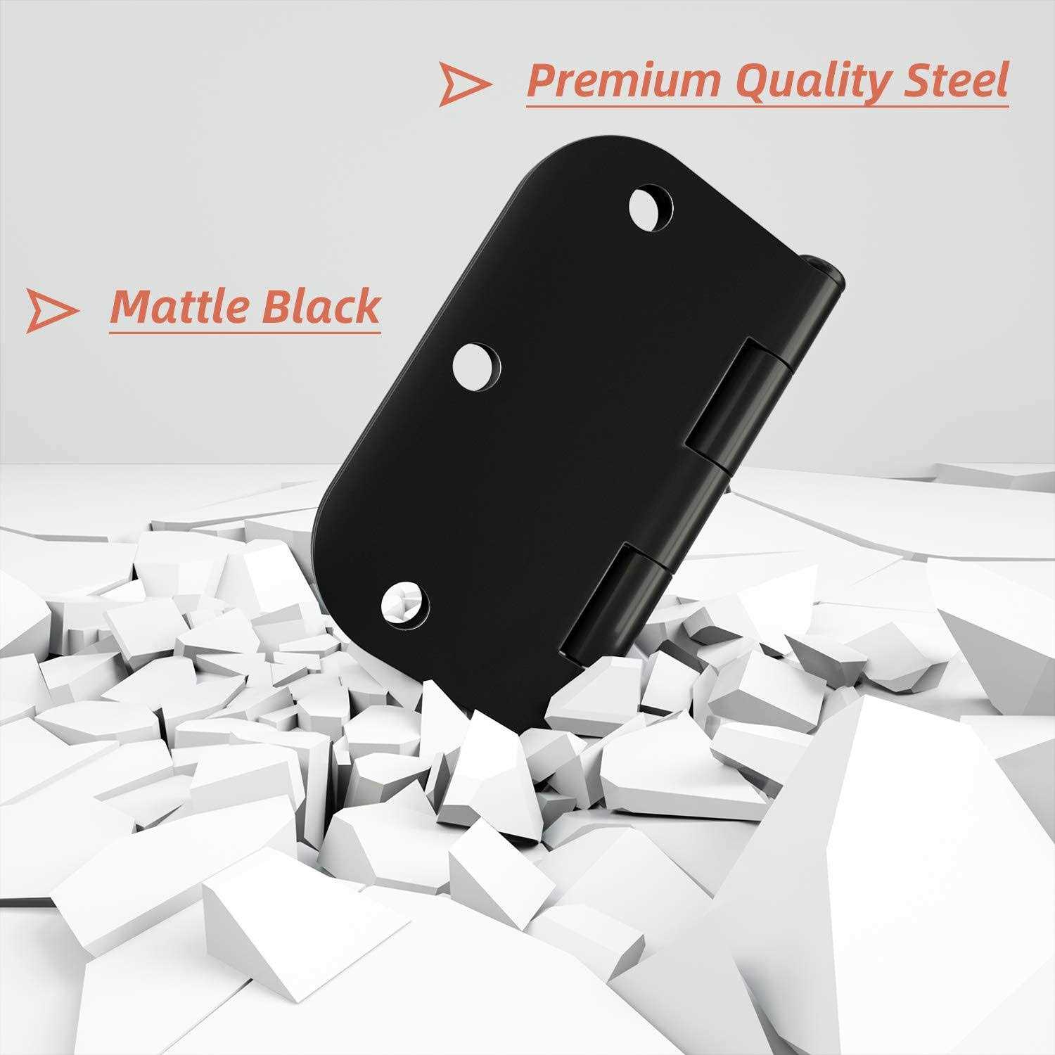 Hosom 18 pack rounded Door Hinges 3.5 x 3.5 inch - Cheap Fitting