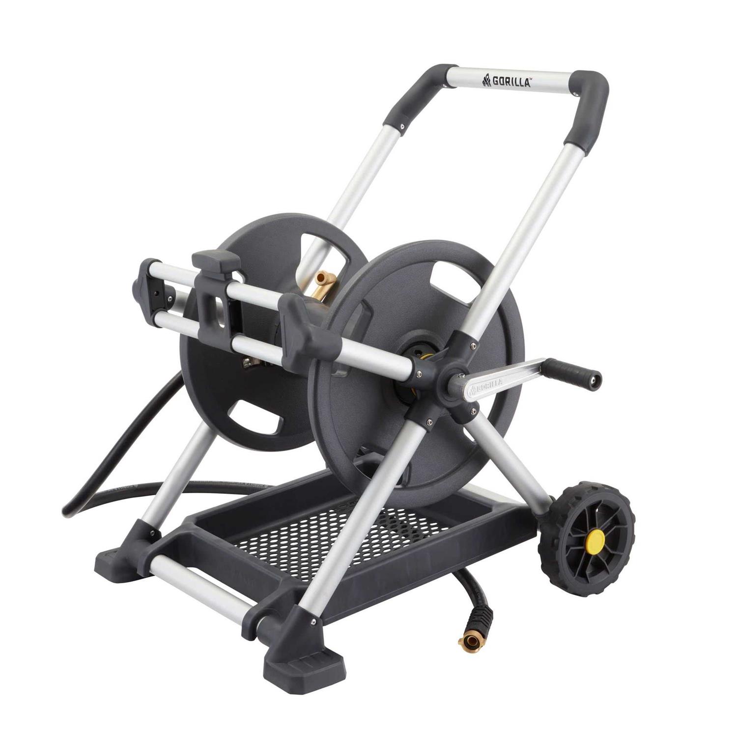 Gorilla 225 ft. Aluminum Zero Rust Premium Mobile Hose Reel - Cheap Fitting