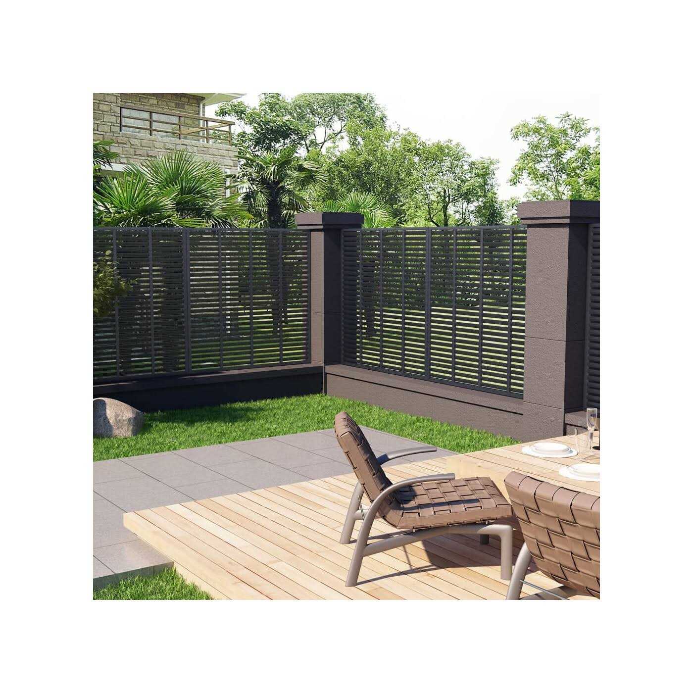 vidaXL Louver Fence WPC 70.9×70.9 - Cheap Fitting