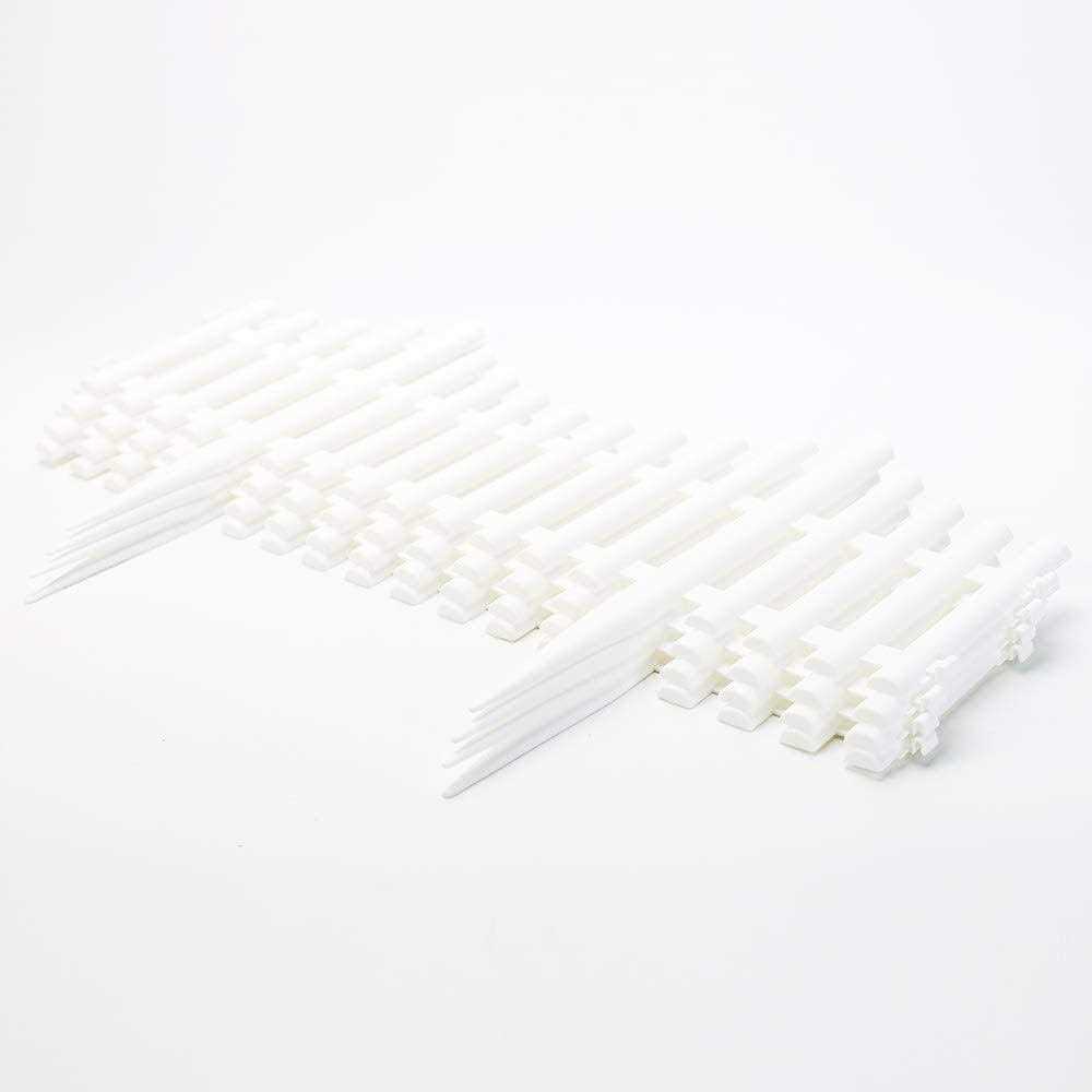 Jumbl Decorative 8 Piece White Picket Garden Fence Border - Cheap Fitting