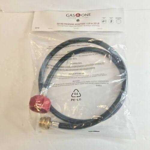 Gas ONE Propane Hose Adapter 1lb to 20 lb Converter 4ft - Cheap Fitting