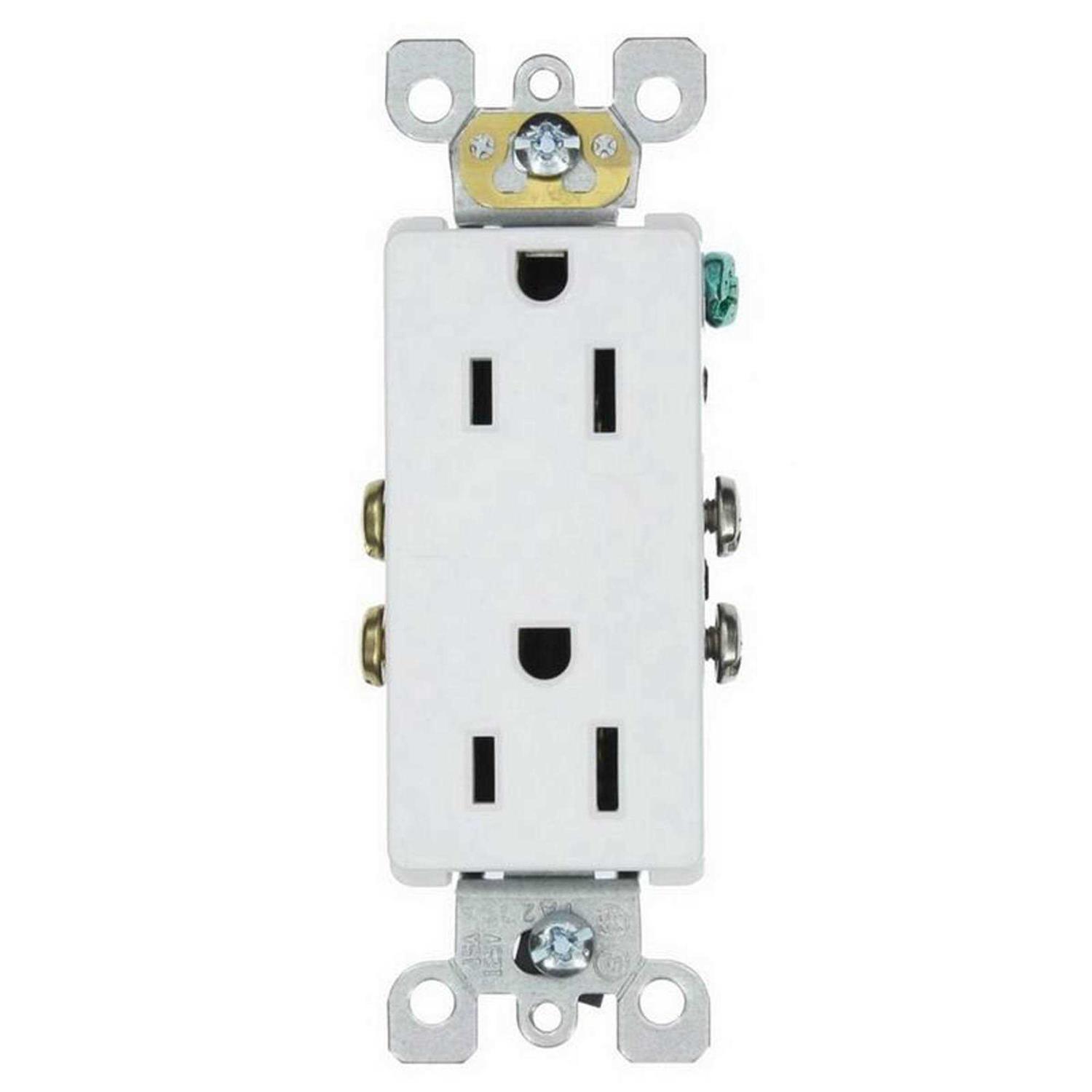 Leviton 5325 Decora Duplex Receptacle - Cheap Fitting