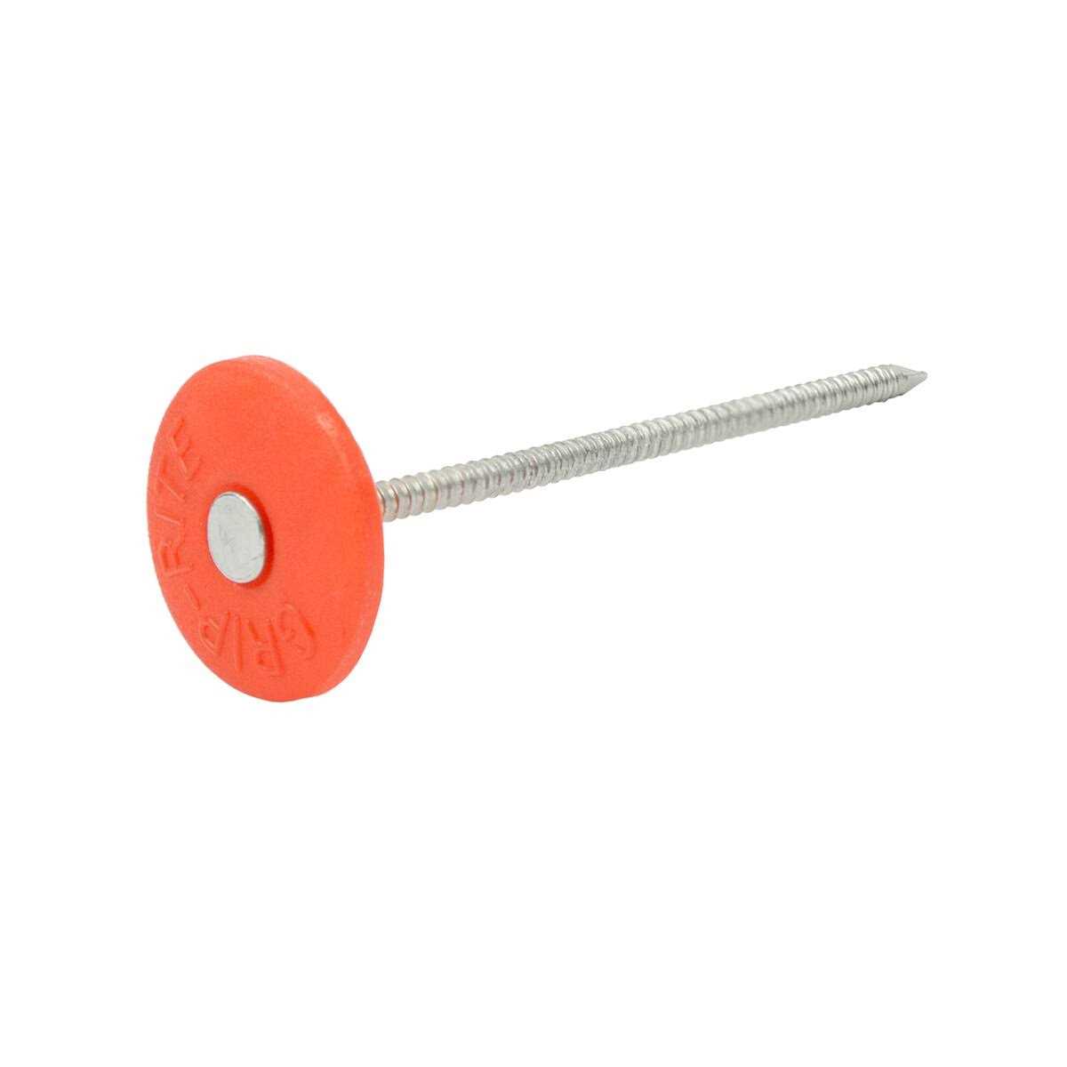 Grip-Rite Cap Electro-Galvanized Plastic/Steel Nail Full Round - Cheap Fitting