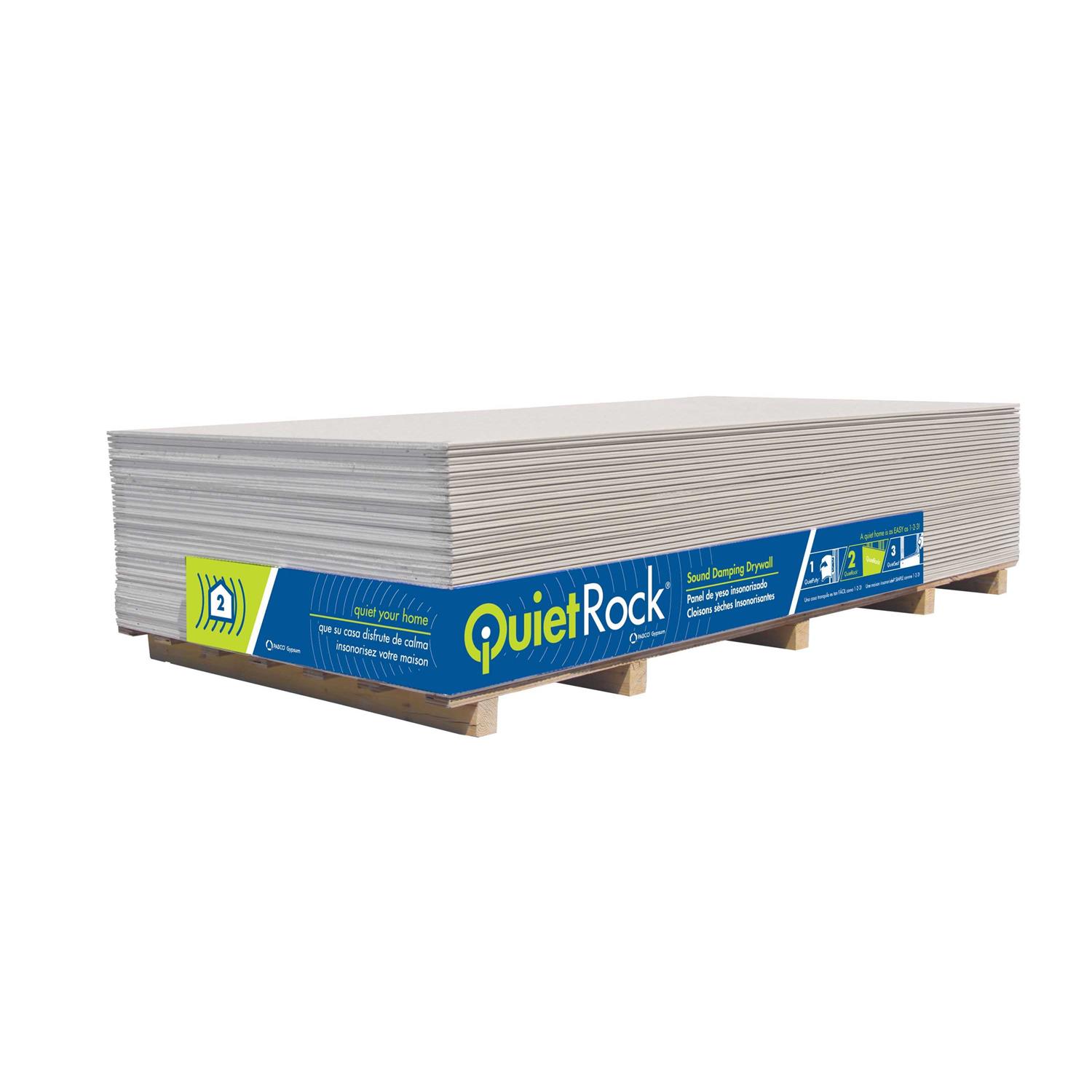QuietRock 1/2-in x 4-ft x 8-ft 500 Regular Drywall Panel - Cheap Fitting